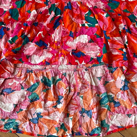 Abel the Label Floral Midi Dress Pink Red Size L - Picture 10 of 15